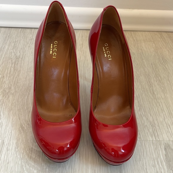 Gucci red platform pumps size 37 - Picture 4 of 10